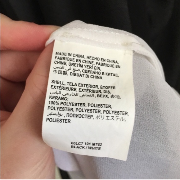 Bebe | Halter Keyhole Neck Two Tone Blouse - Picture 3 of 5